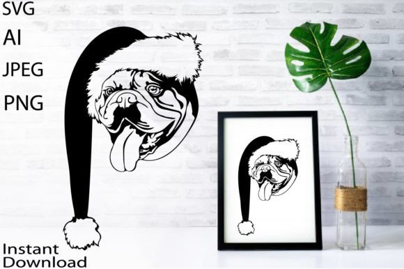 Christmas Bull Dog SVG Design Review for Crafters