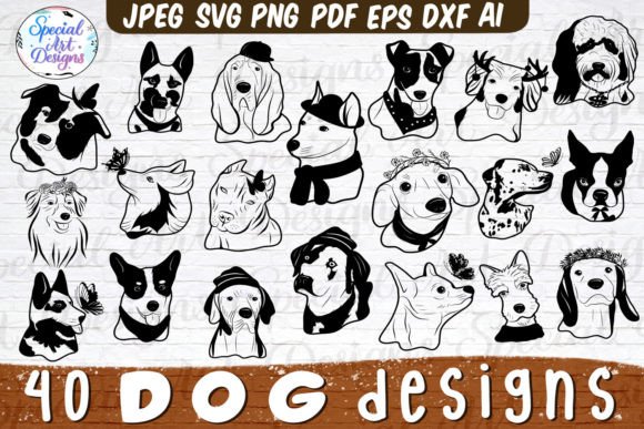 Dog Svg Bundle: Dogs Clipart Review for Embroidery